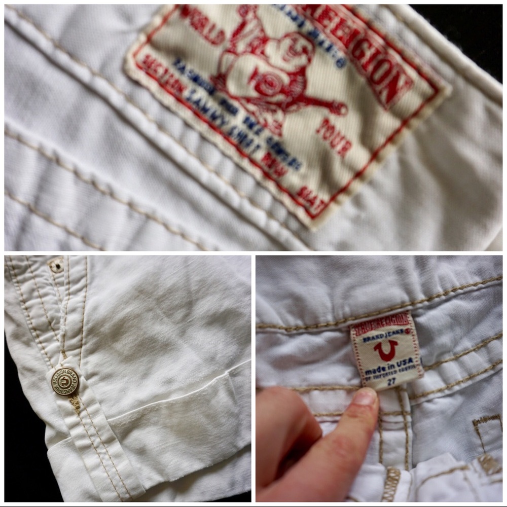 True Religion White Shorts Retail Price 179.00 - Picture 4 of 4