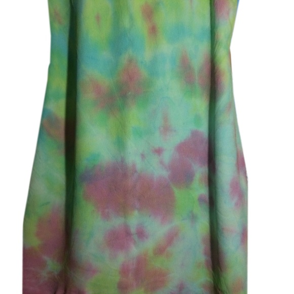 90s Tie Dye Dress Colorful Mini Dress - Picture 3 of 4