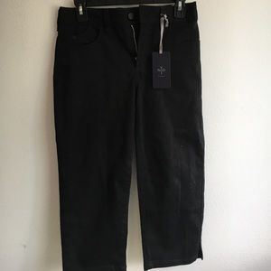 NWT NYDJ black crop stretch jeans petite