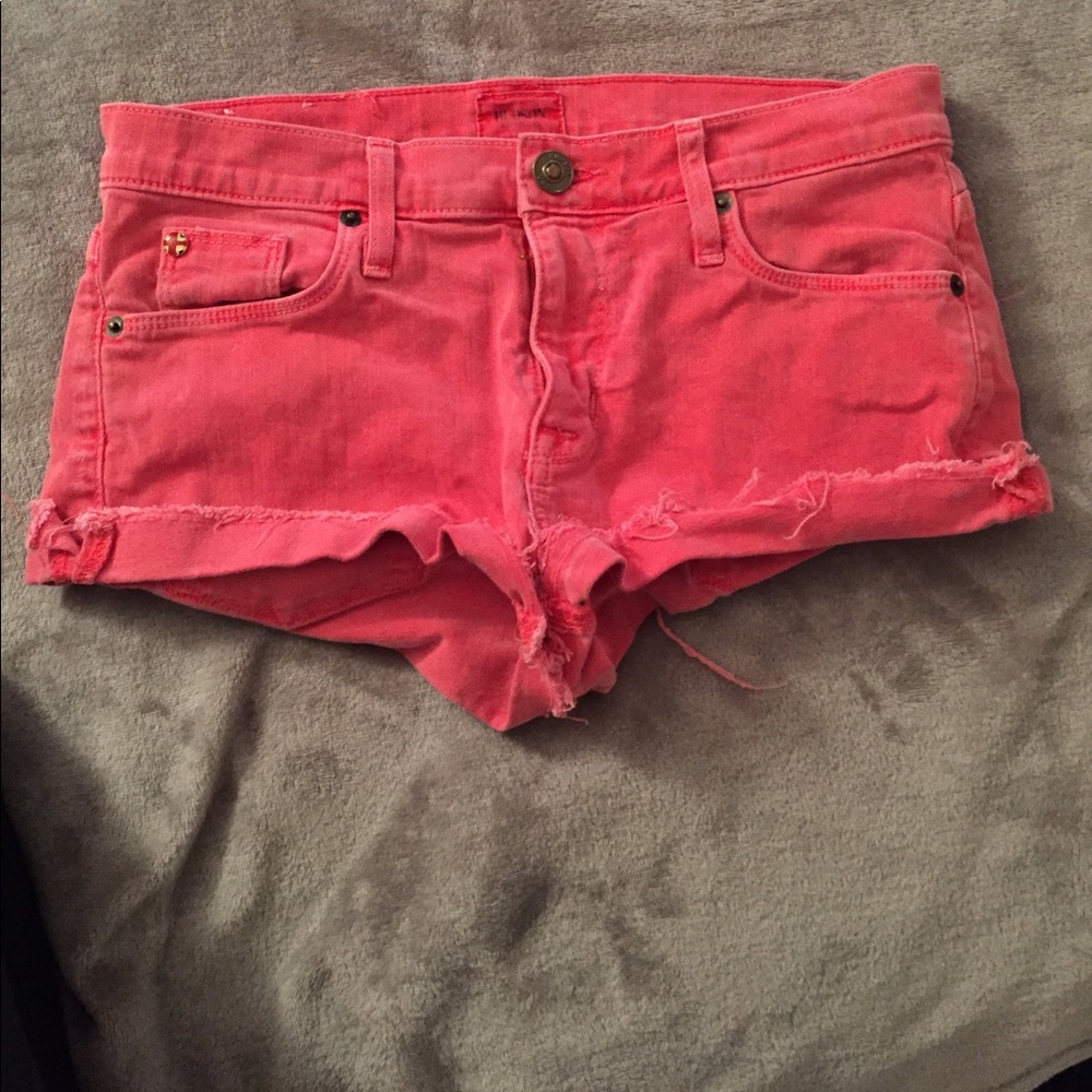 Pink shorty shorts