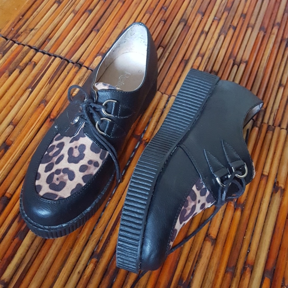 Cheetah platform shoes