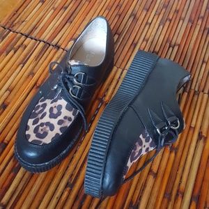 Cheetah platform shoes