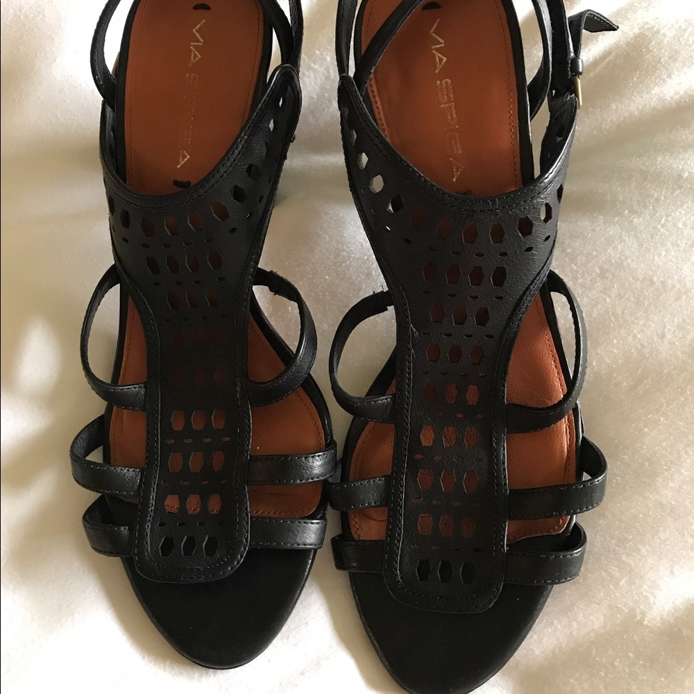 Via Spiga crochet leather sandals