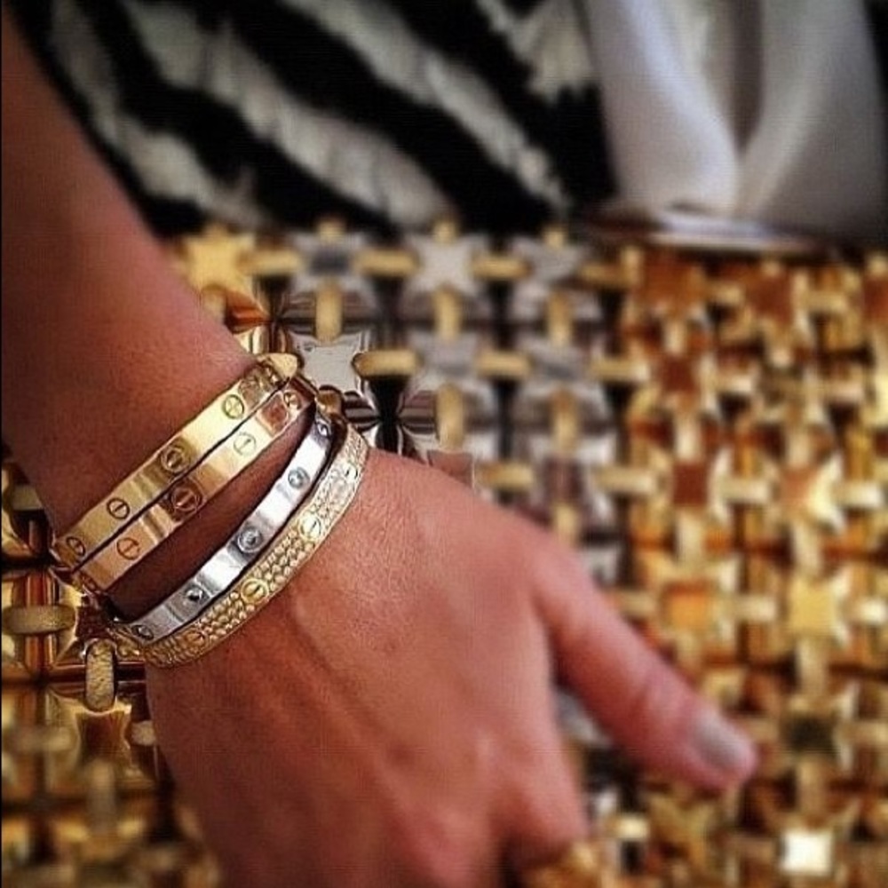 ✨Love Bangle Silver And Rose Gold Bracelet✨