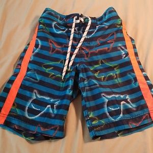 Boys shark swim trunks