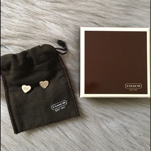 COACH Heart Shaped Earrings AUTHENTIC