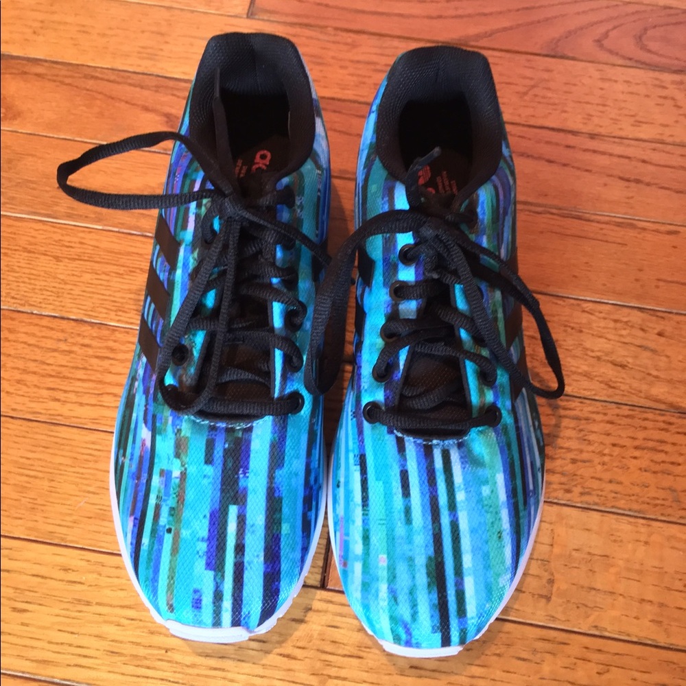 Blue & Green Adidas Torsion Shoes