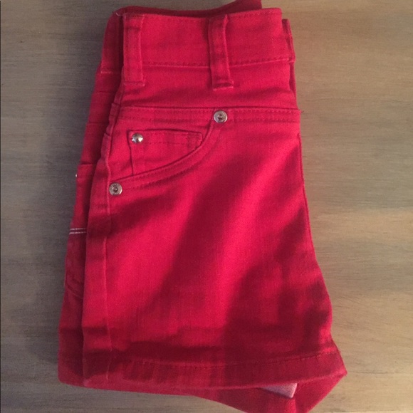 Girls Red Justice Shorts - Picture 3 of 3