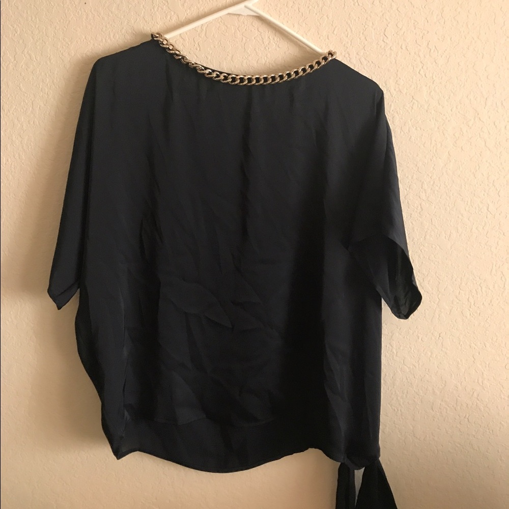 Michael Kors top with gold chain detail