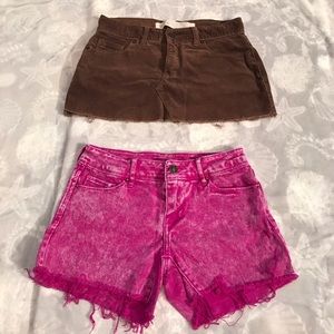 Hollister skirt & Delia's shorts