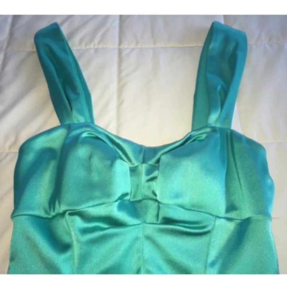 Cache Teal Cocktail Dress - Picture 3 of 7