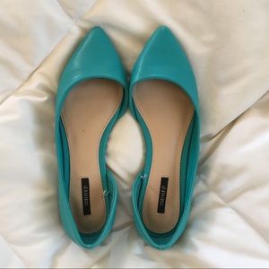 FOREVER 21 Turquoise Pointed Flats Size 5.5