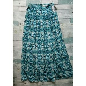 Tropical print maxi skirt