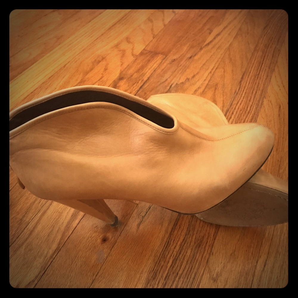 Vince Camuto notch-top booties - gold hardware
