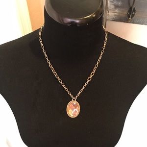 💕BUNDLE ONLY💕 Gold Tone Necklace & Peach Pendant