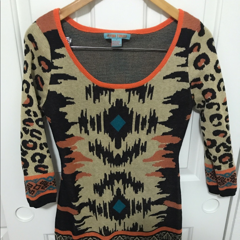 M tribal sweater dress