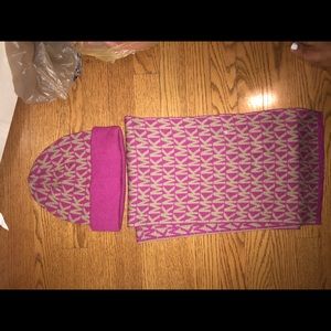 MK beanie hat & matching scarf