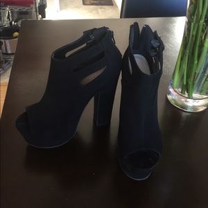 Black platform heels