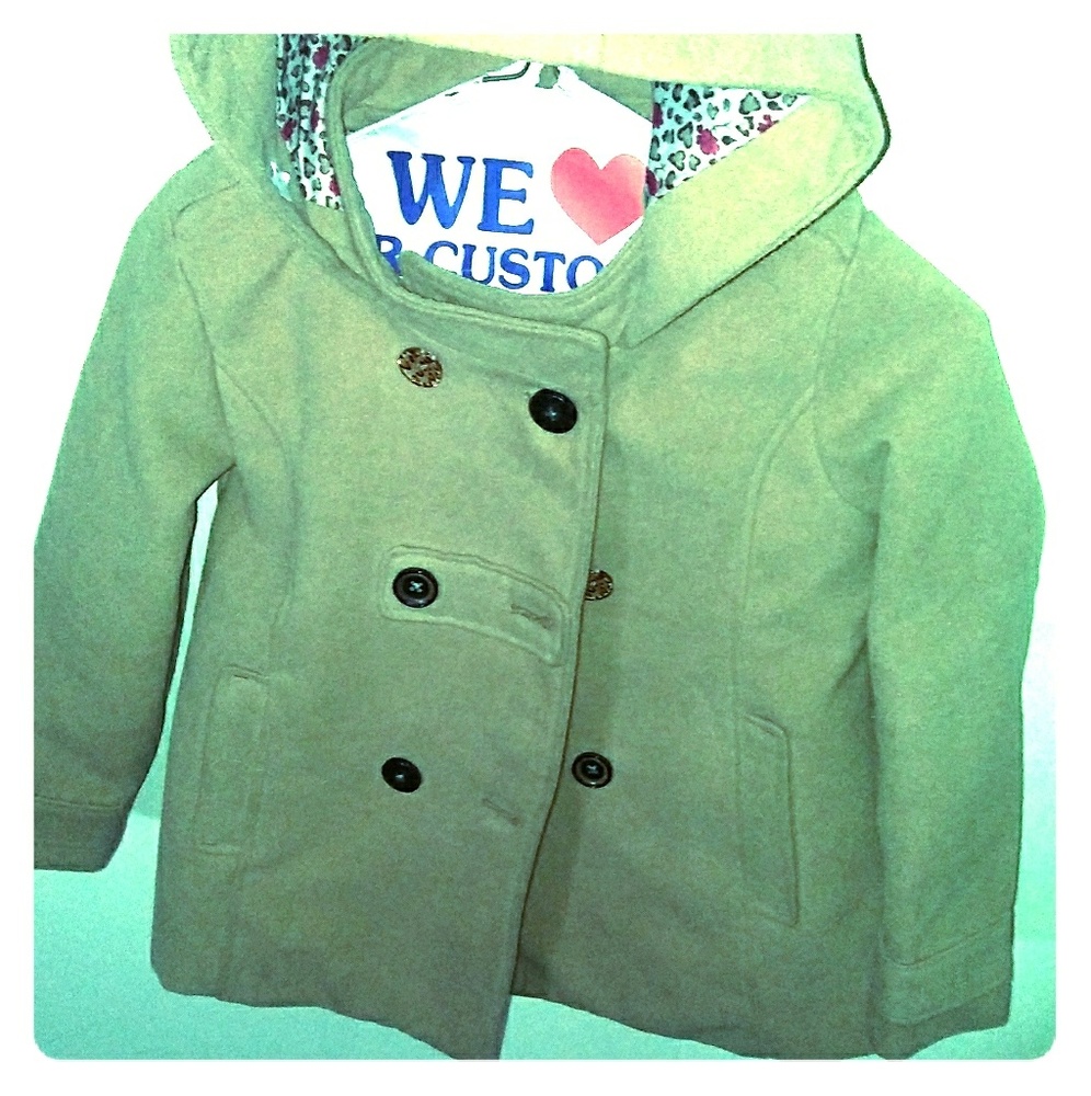 Little girls Wool double beasted pea coat