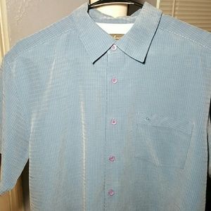 Quiksilver water button up shirt blue