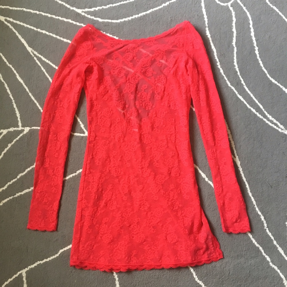 Red Victoria's Secret lace body con