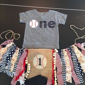 Baseball shirt and high chair wrap