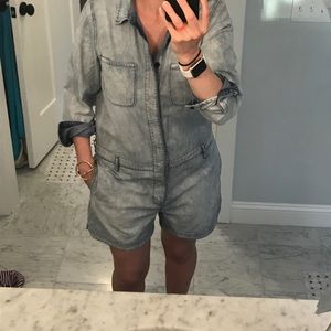 NWT Madewell denim chambray romper