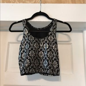 Black Milk Clothing Shiny Reversible Crop Top