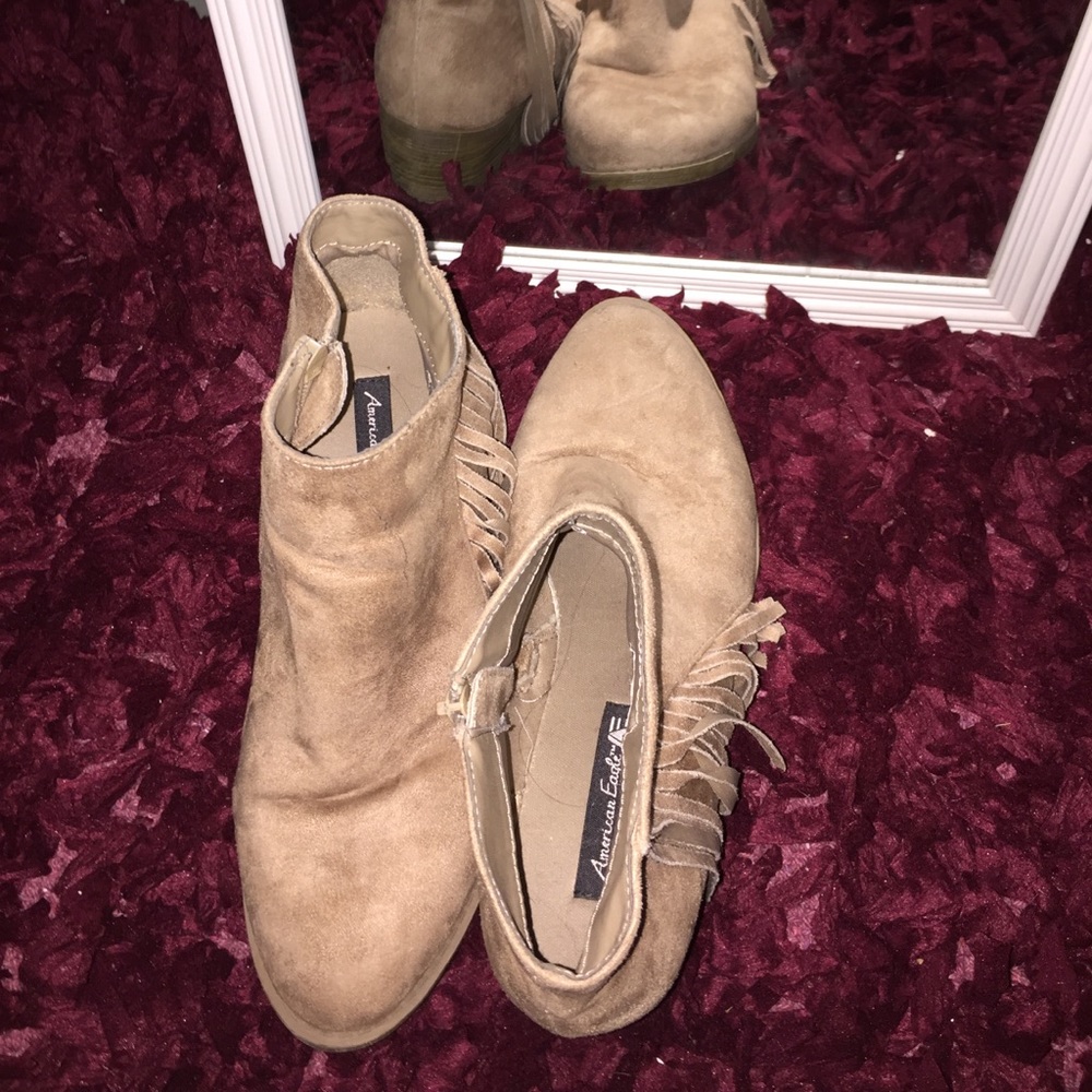Tan Suede Booties Size 9