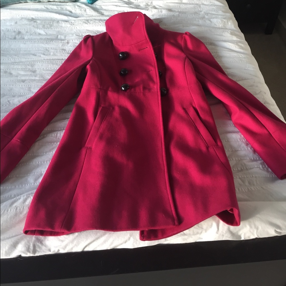Guess Magenta Pea Coat
