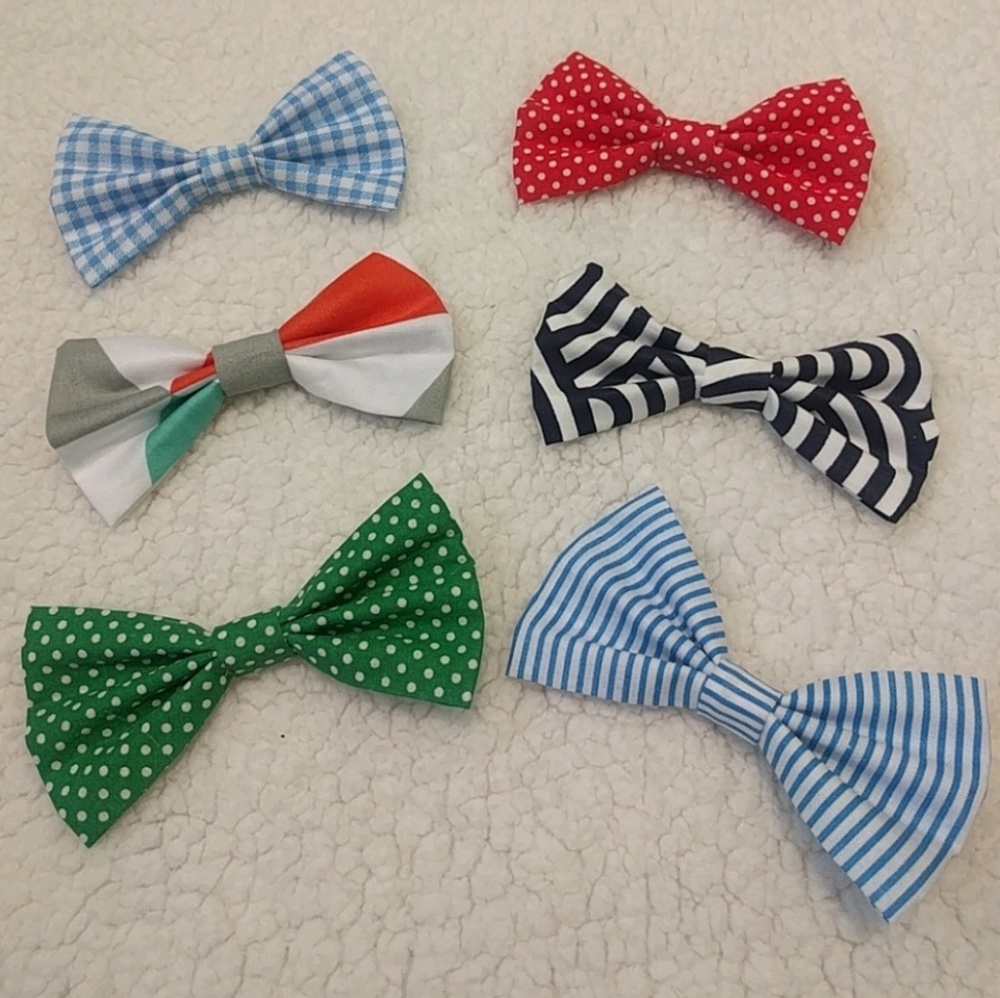 🍨BOGO 50% OFF🍨 Geometric Print Hair Bows - Picture 2 of 3