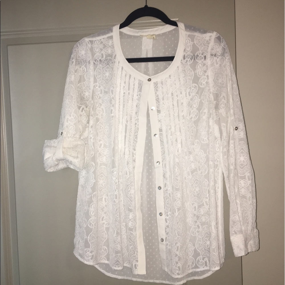White lace blouse