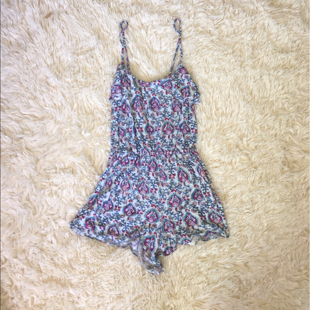 Colorful, Spaghetti Strap Romper