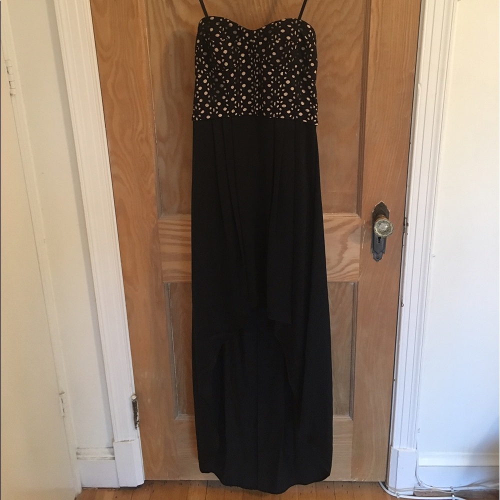 Strapless Bcbg High Low Gown