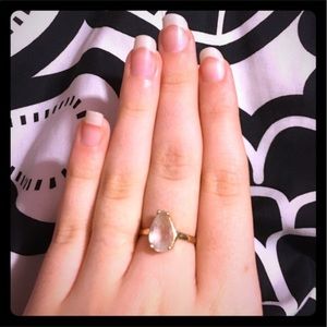 10k gold White topaz ring