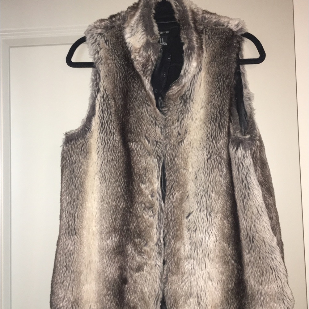 Faux fur vest
