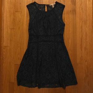 Lacey navy blue dress. Lightly worn.