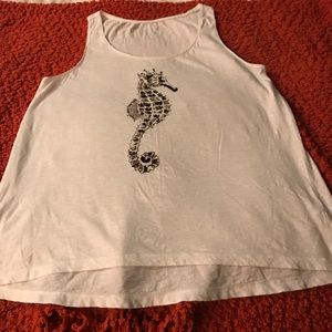 J.Jill White 100% Cotton Sleeveless TEE.