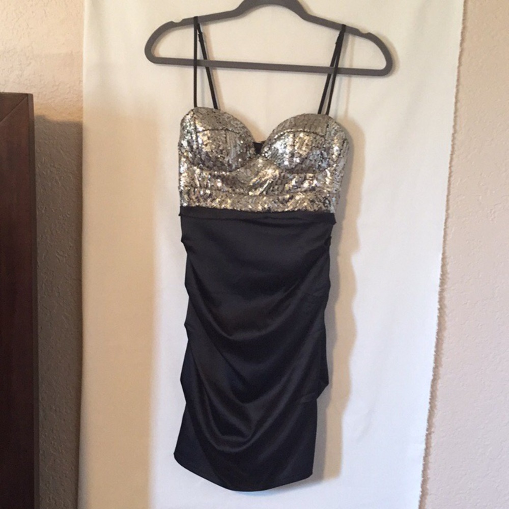Sequin little black dress