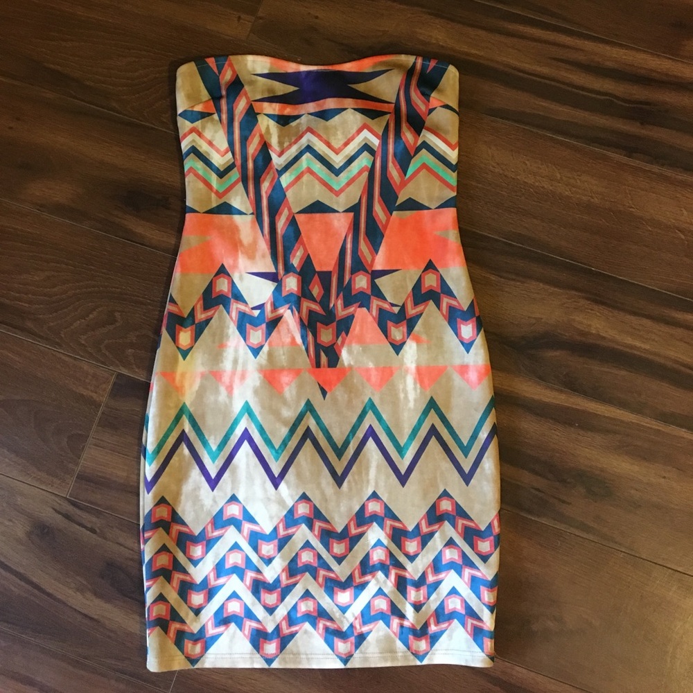 Strapless size small stretch mini dress