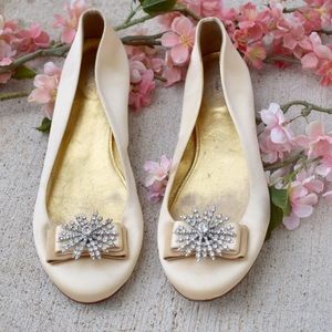 🌸J. Crew Gabrielle Crystal Starburst Ballet Flats