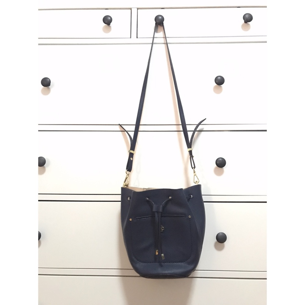 Ann Taylor Navy Bucket Bag