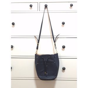 Ann Taylor Navy Bucket Bag