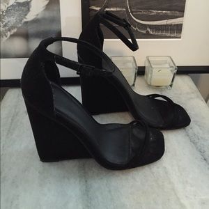 Black suede wedge shoes (ASOS - 36.5)