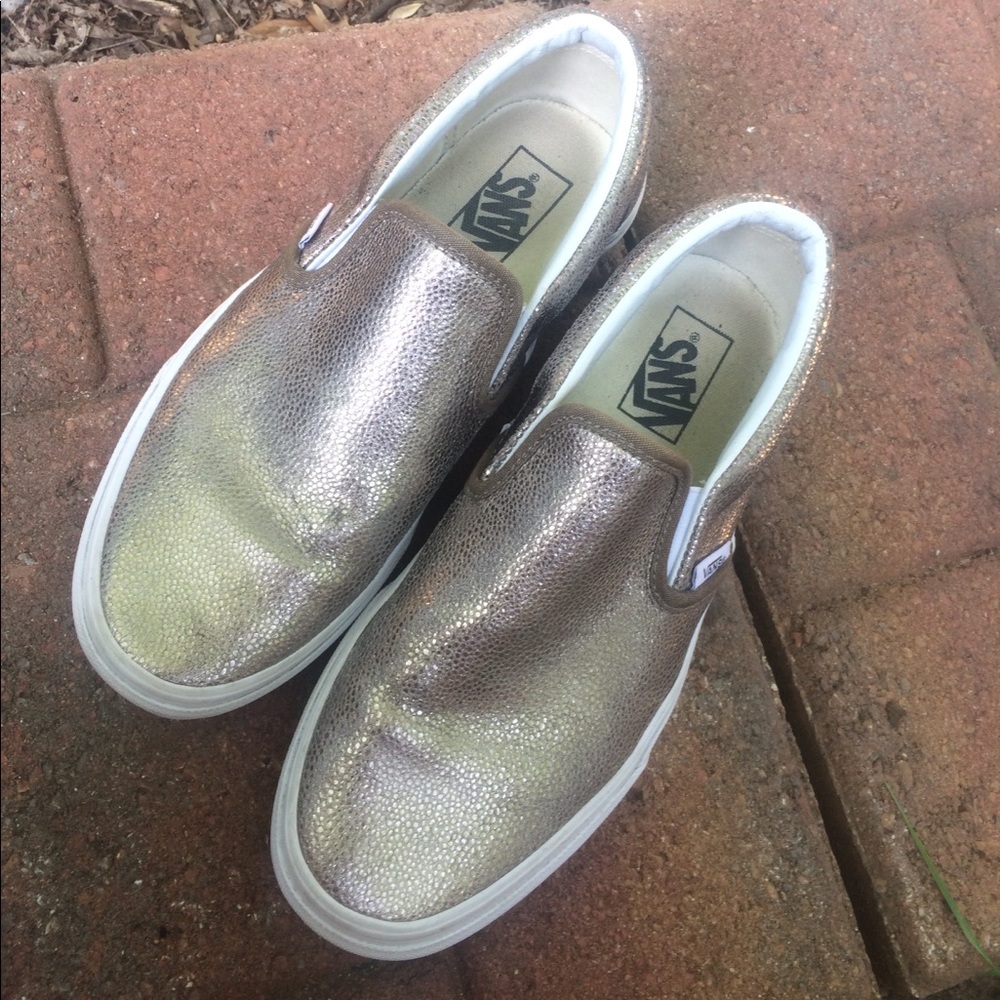 Women's metallic vans