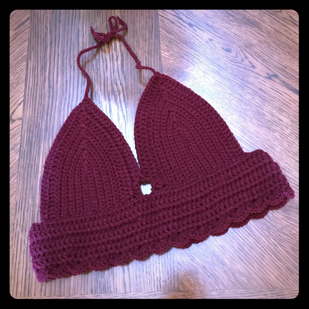Handmade crochet bikini top