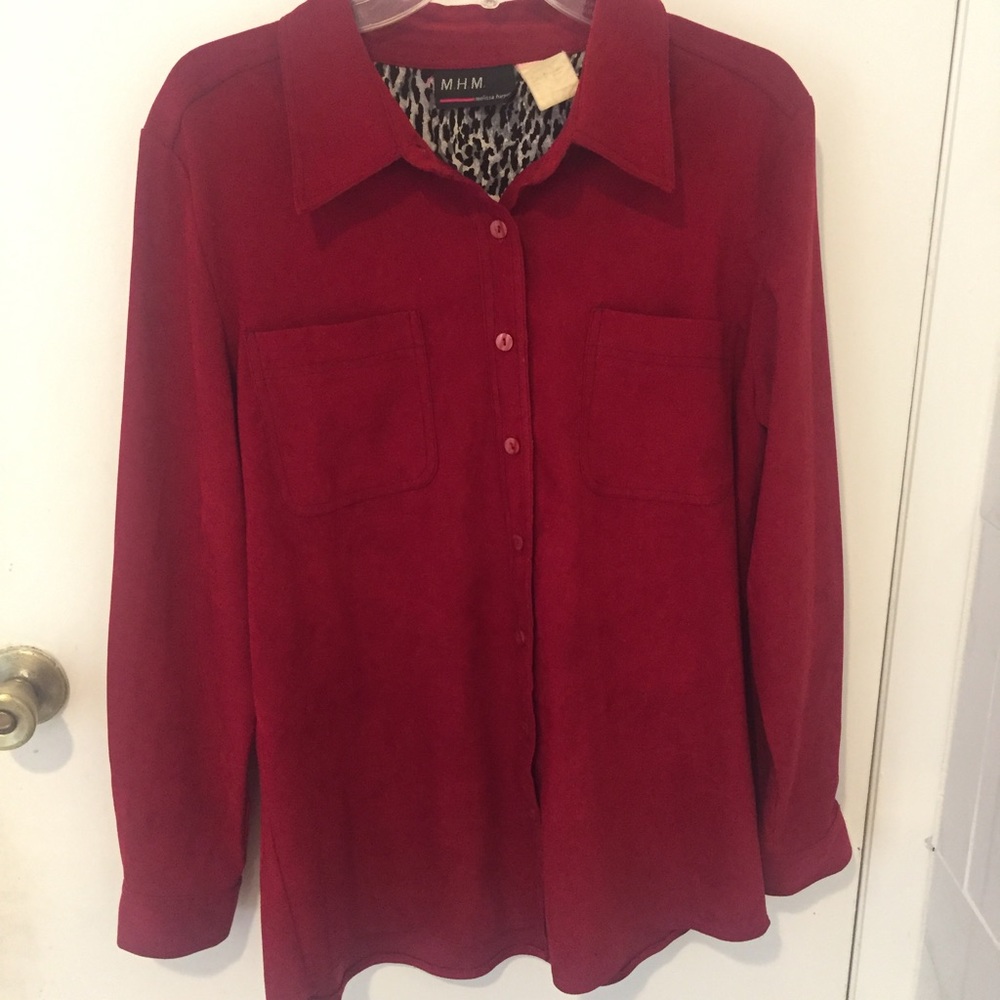✨SALE✨Melissa Harper Red Button Down Blouse