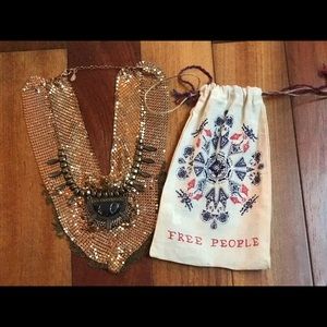 🆕Free People Grace Chainmail Collar -Black & Gold