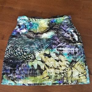 Multi color ruffle skirt