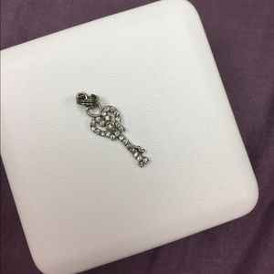 Studded key charm for bracelet